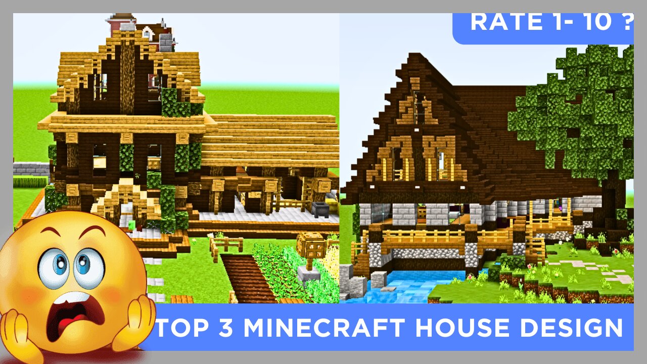 Top 3 Minecraft house design build Minecraft world (rate it guys) #minecraft #gaming #trending