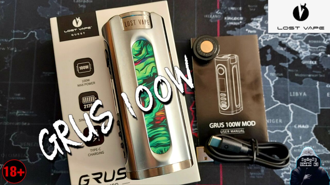 LOST VAPE GRUS 100W BOX MOD REVIEW 🔞 #lostvape #100wattboxmod #lostvapegrus #vape