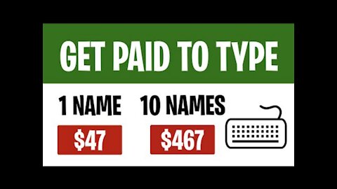 Earn $467 For TYPING NAMES (Easy Typing Jobs 2021) | Make Money Online