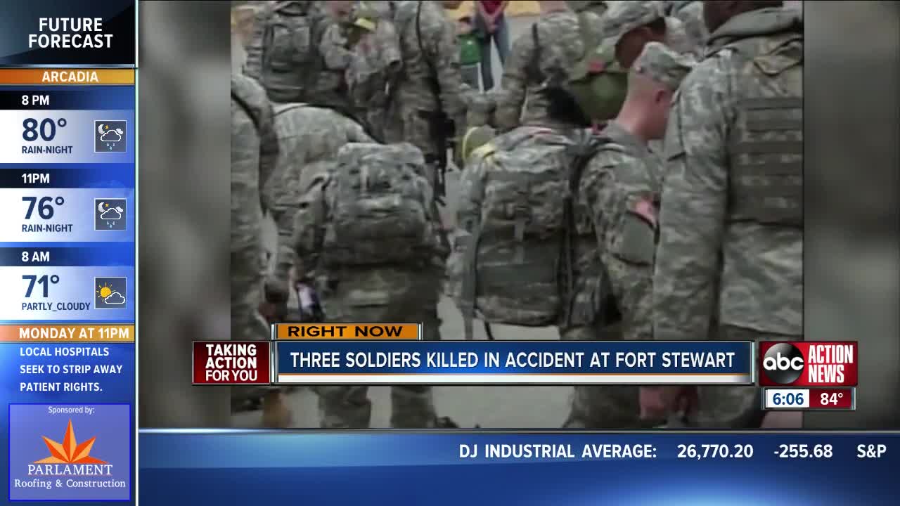 3 soldiers killed, 3 injured in training accident at Army airfield in Georgia