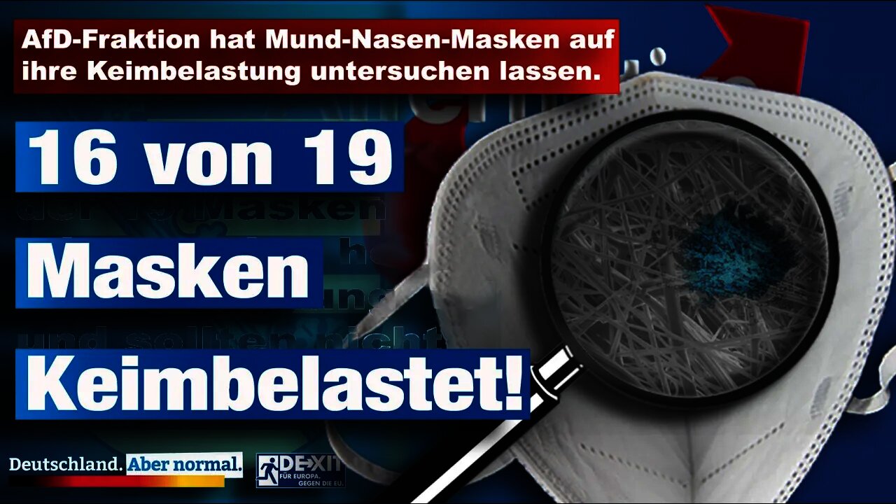 AfD-Fraktion hat Mund-Nasen-Masken auf ihre Keimbelastung untersuchen lassen.