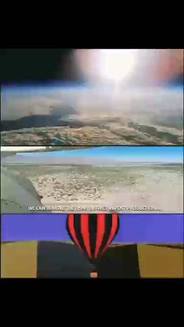 High evelatation ballon’s show a flat horizon(no fish eye lens)