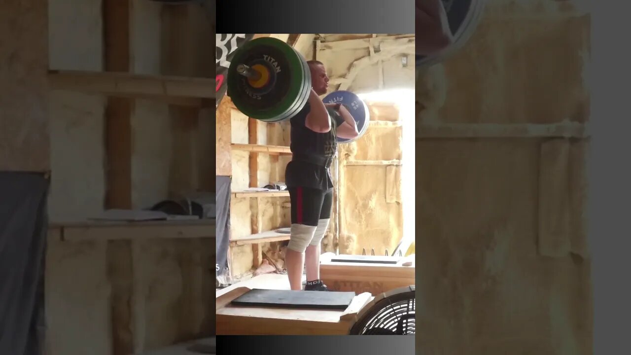 140 kg / 308 lb - Block Clean + Front Squat + Jerk