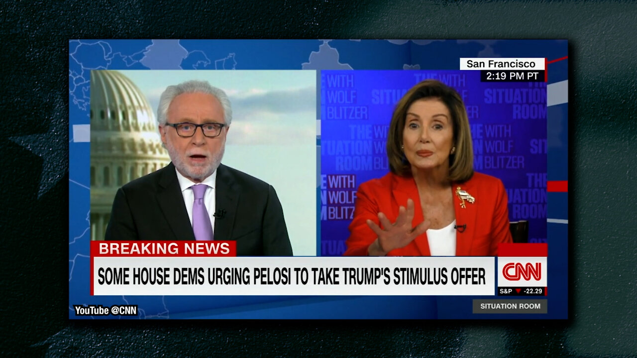 Nancy Pelosi Snaps At Wolf Blitzer, Accuses Him and CNN of Being Apologists For Republicans