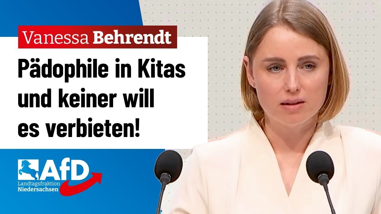 Pädophile in Kitas und keiner will es verbieten!@Vanessa Behrendt (AfD)🙈