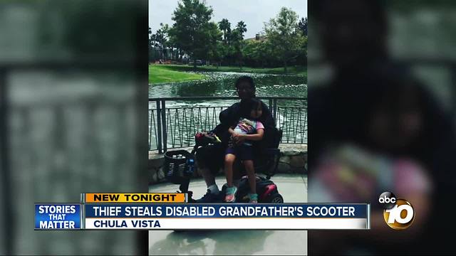 Thief steals disabled grandfather's scooter