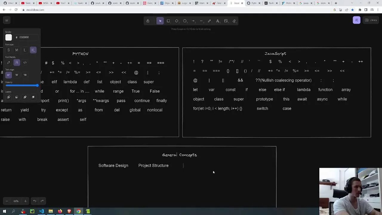 Structuring first videos, JavaScript vs Python part 1