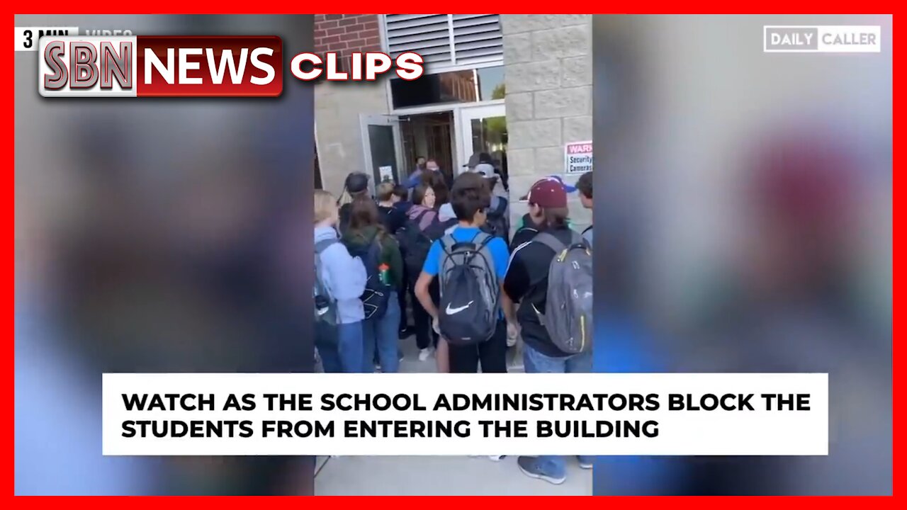 Unmasked Kids Push Through Administrators to Go to School - 3602