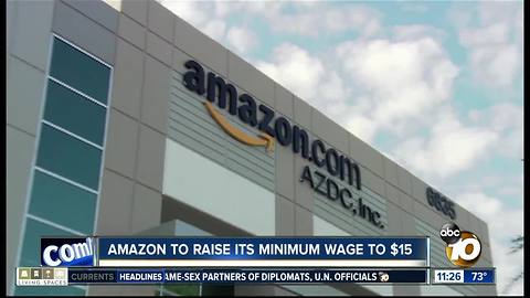 Amazon raises minimum wage to $15