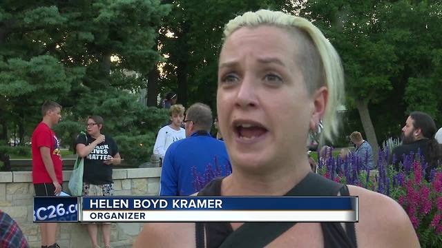 Community comes together to hold a candlelight vigil for the victims of violence in Charlottesville.