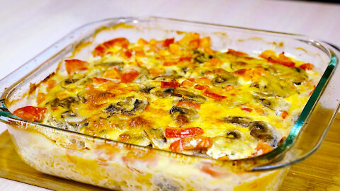 Potato and chicken with special species delicious casserole