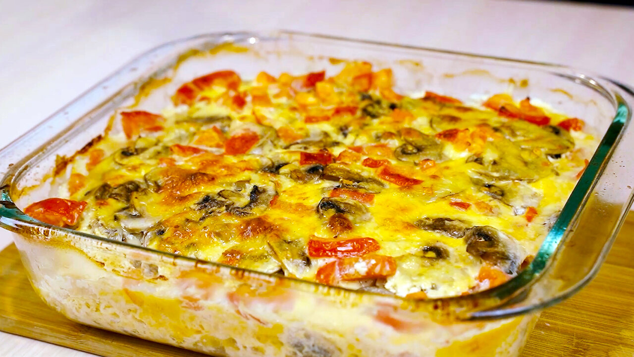 Potato and chicken with special species delicious casserole