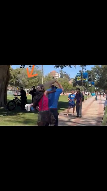 Cops At UCLA Just Stand Around And Watch As A Pro-Hamas Protester Assaults A Man