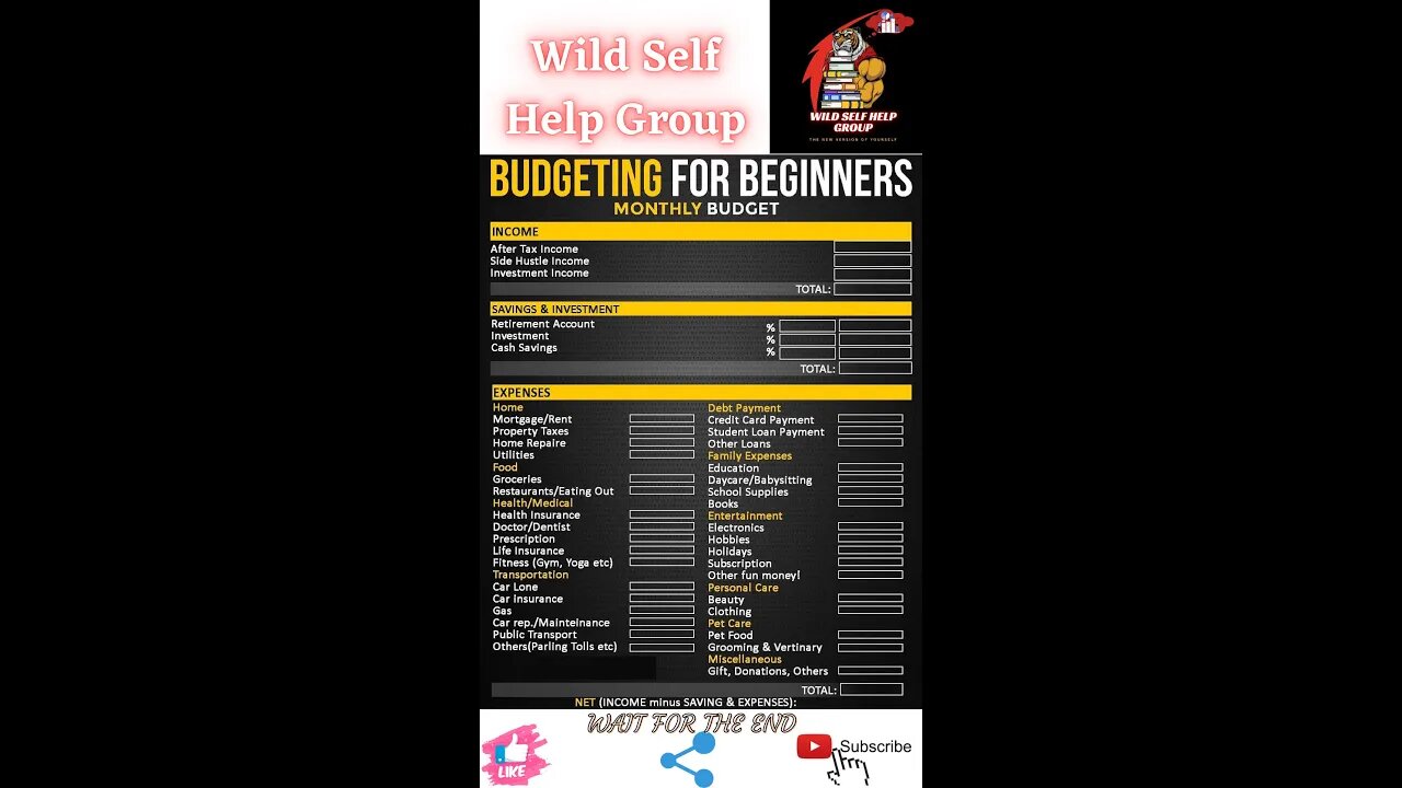 🔥Budgeting for beginners🔥#shorts🔥#viralshorts🔥#motivation🔥#wildselfhelpgroup🔥