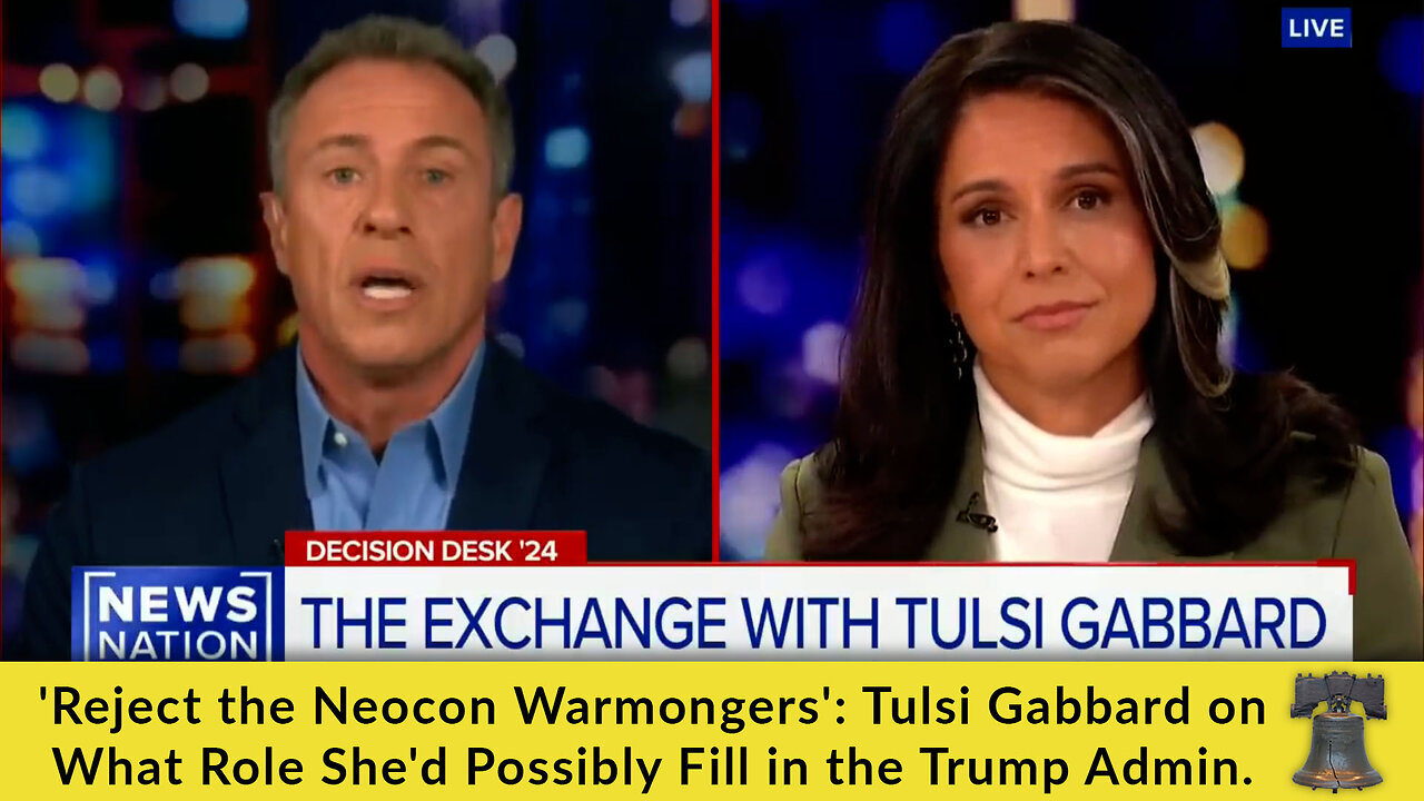 'Reject the Neocon Warmongers': Tulsi Gabbard on What Role She'd Possibly Fill in the Trump Admin.