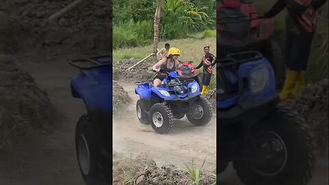 Young girl takes control of an 4-Wheeler like a BOSS! Bali Indonesia style!