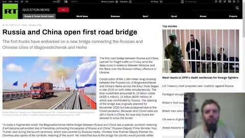 Russia and China open first road bridge to more easily connect the two countries