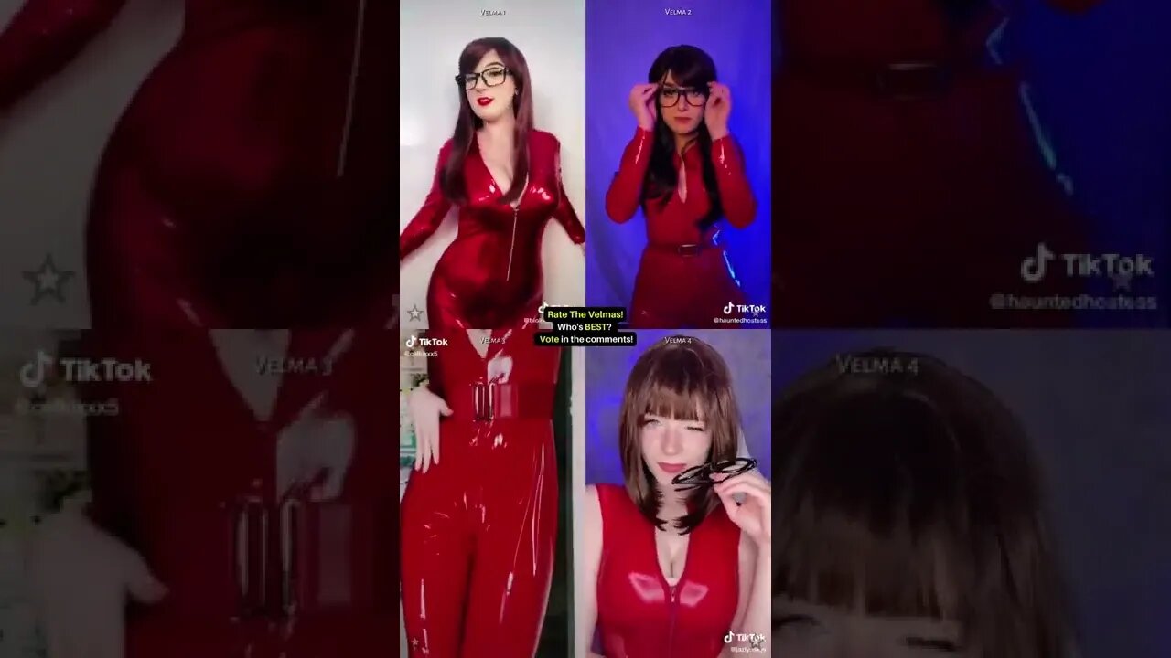 Rate the Girls: Best Red Suit Velma - Scooby Doo TikTok Cosplay Contest 💖👻🧛‍♂️ #shorts