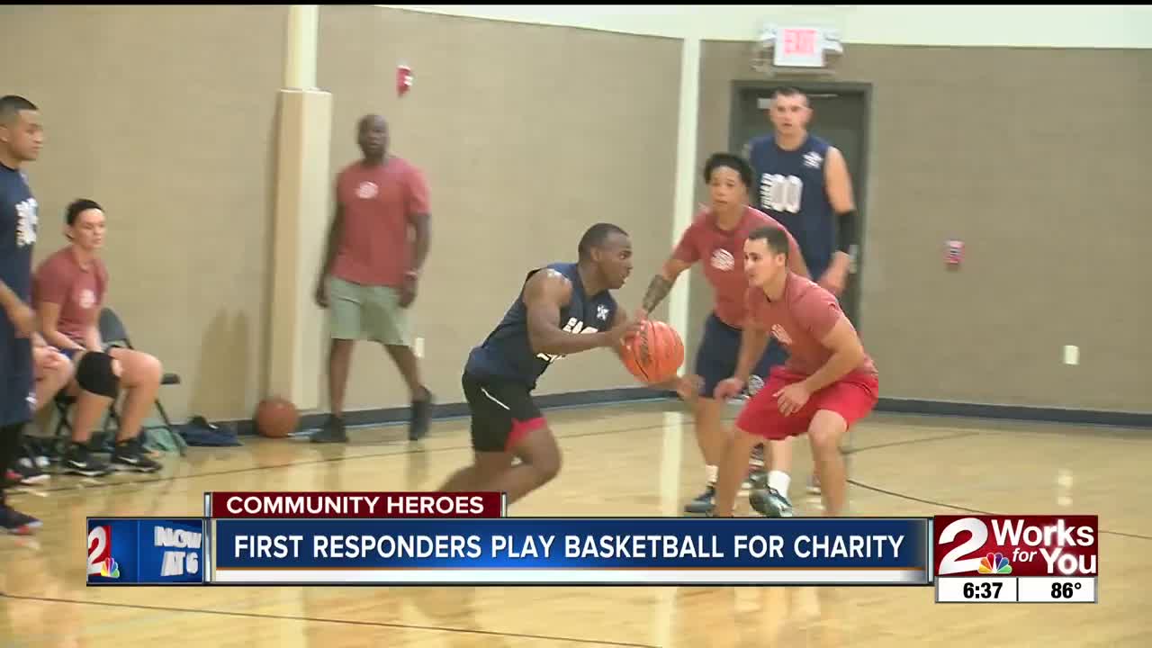 First responders play basketball for charity