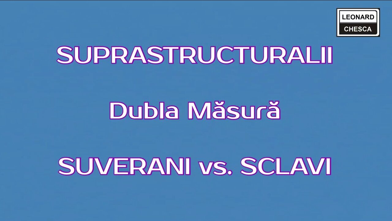 NU SUNTEM TOȚI EGALI ! - DUBLA MĂSURĂ, O ANTITEZĂ SUVERANI vs. SCLAVI.