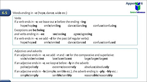 Appendix 6 - Spelling - ENGLISH GRAMMAR IN USE - Appendix 6