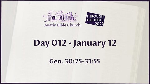 Through the Bible 2022 (Day 012)