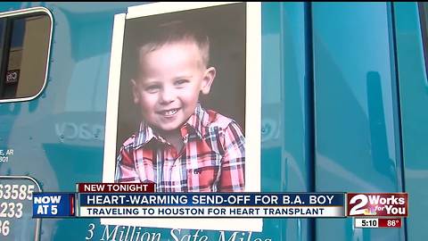 Heart-warming send-off for Broken Arrow boy