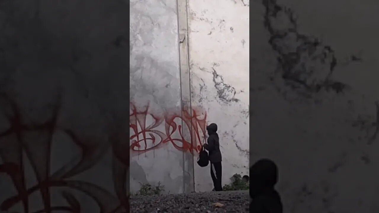 SICK GRAFFITI TAG BOMBING 😮 #graffiti #graffitiart #shorts