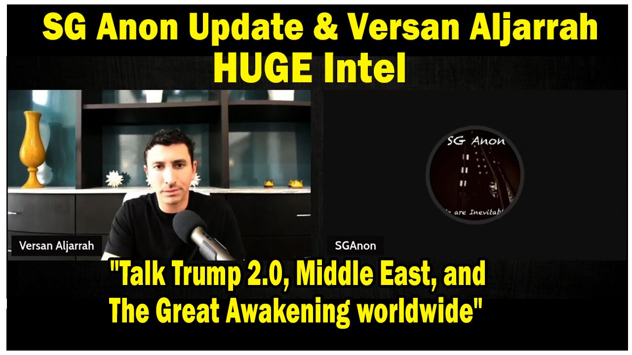 SG Anon HUGE Intel 11.21.24: "Talk Trump 2.0, Middle East, and The Great Awakening worldwide"