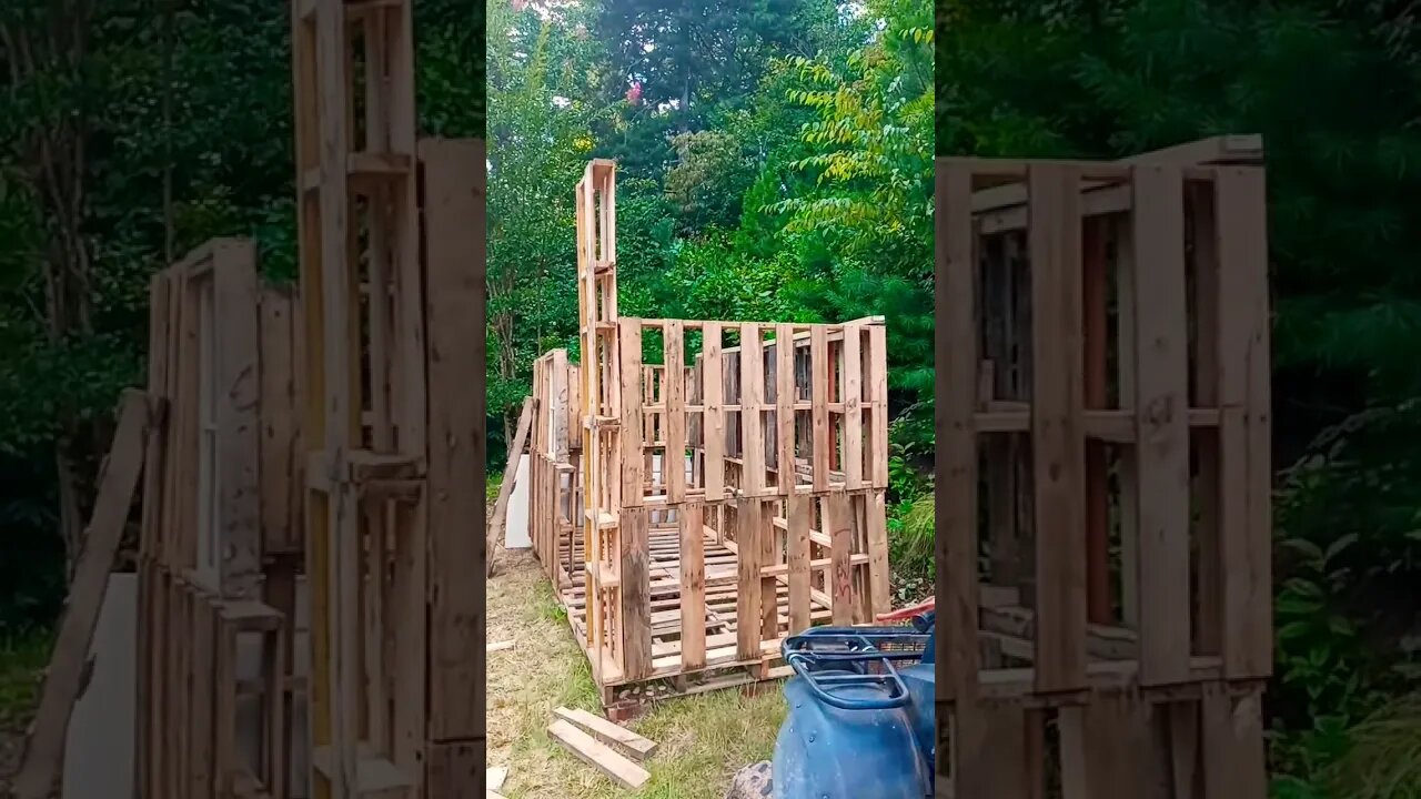 Pallet Chicken Coop Progress