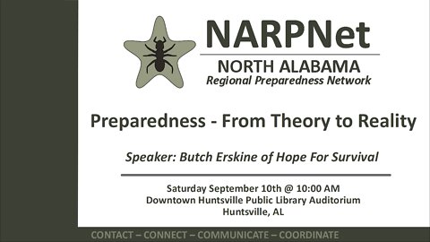 2022-09-10 NARPNet Presentation: Preparedness - From Theory to Reality