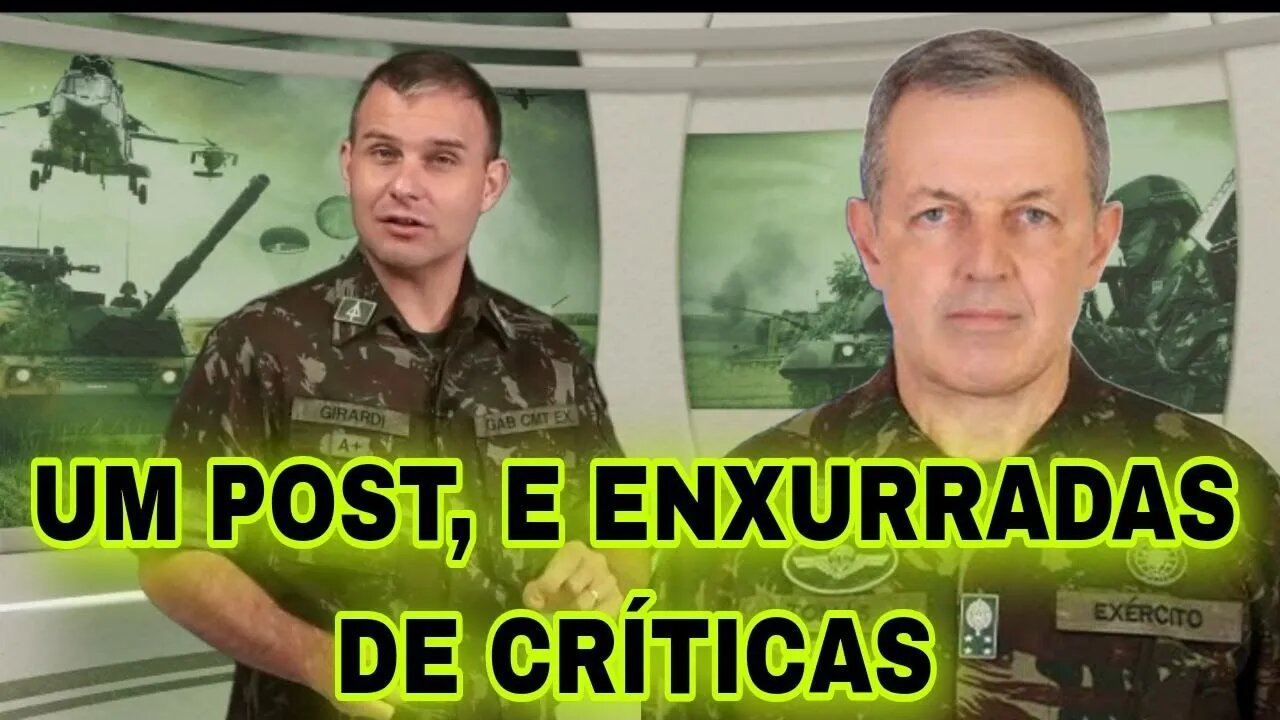 Um post, uma enxurrada de criticas, assim está o Exercito Brasileiro.