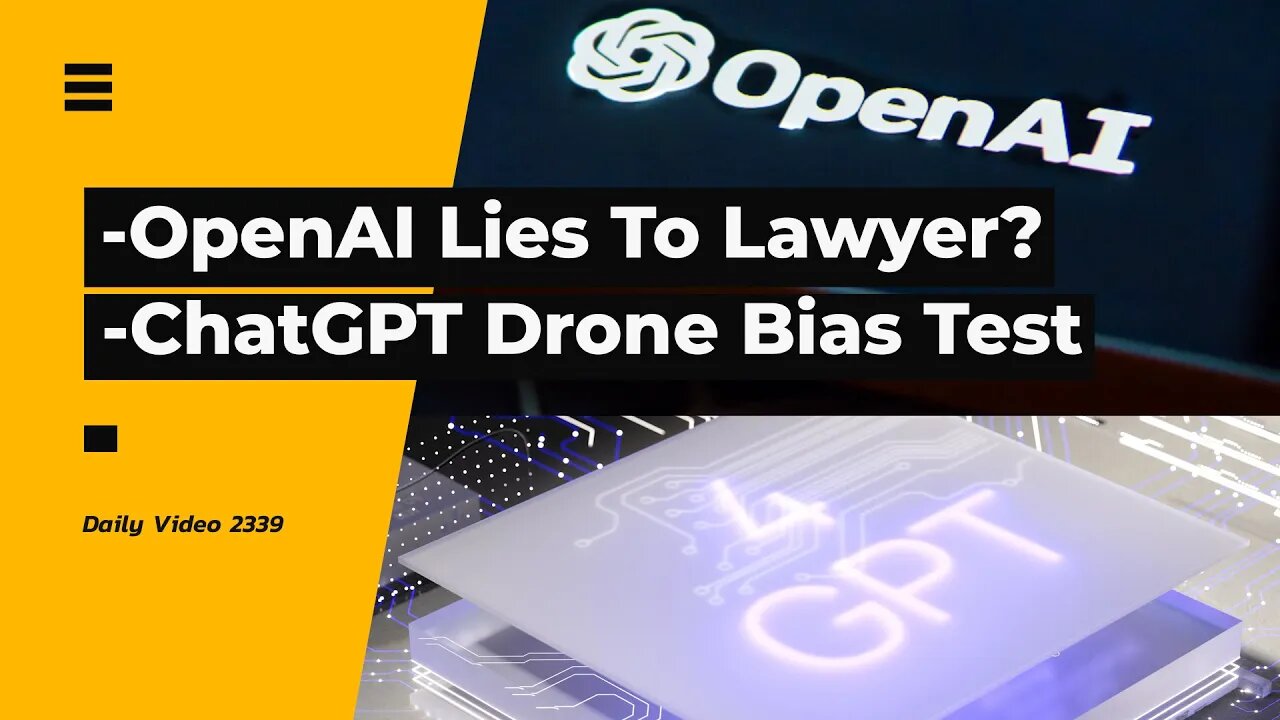 ChatGPT Lies To Aviation Lawyer, Drone Safety Bias Test