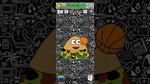 pou jogando basquete #shorts