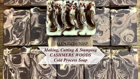 Making CASHMERE WOODS Goat Milk Cold Process Soap + Vanillin Discoloration | Ellen Ruth Soap