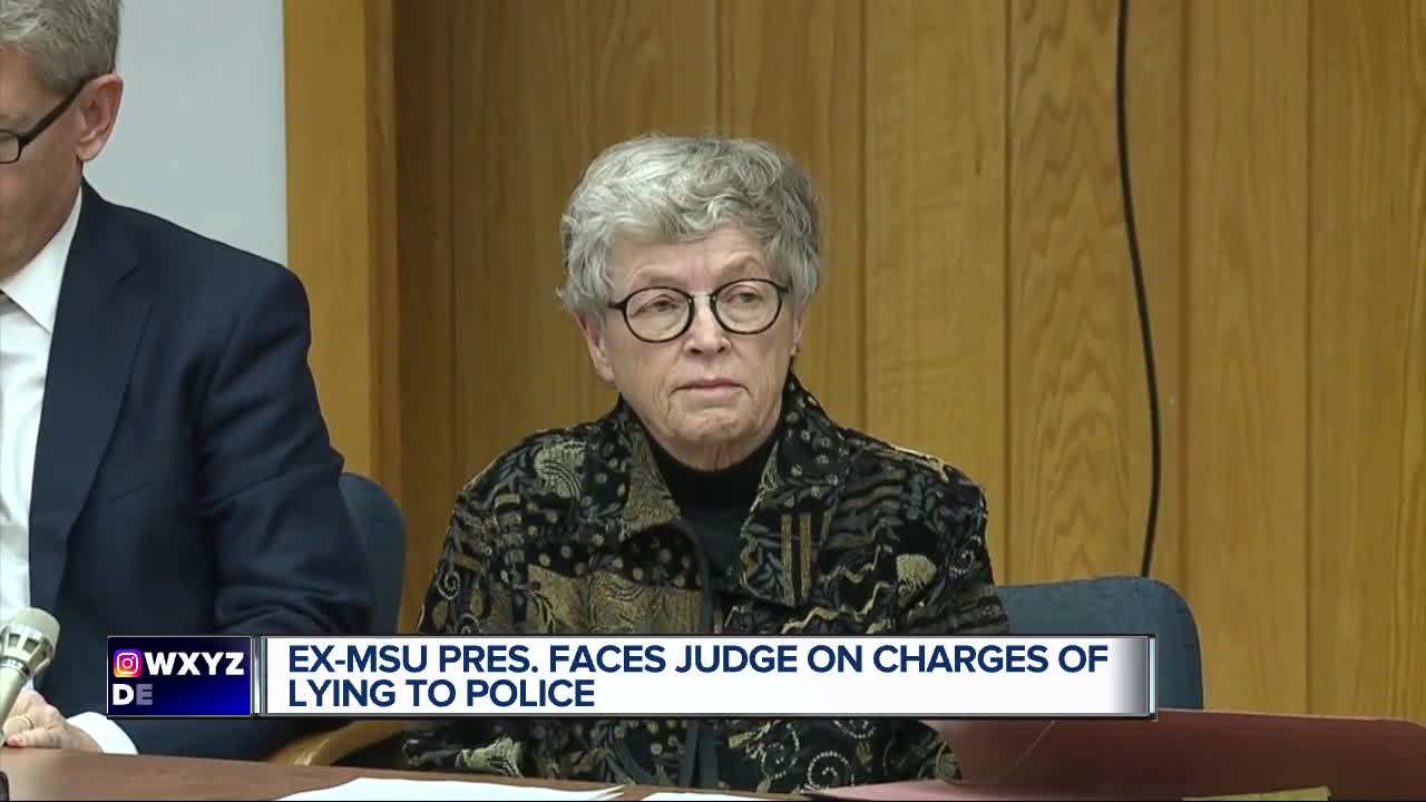 Former MSU President Lou Anna Simon arraigned on charges related to Nassar scandal