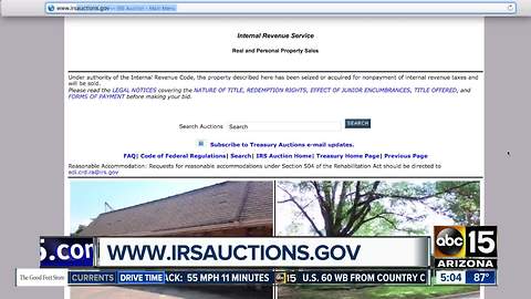 Get great deals at IRS auctions