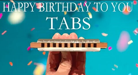 TABS for Happy Birthday on a Diatonic Harmonica