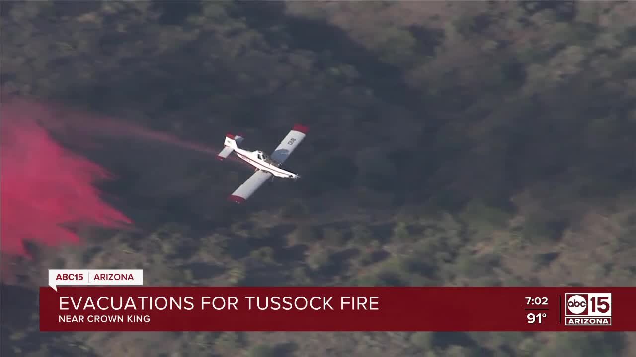 Evacuations issued for Tussock Fire near Crown King