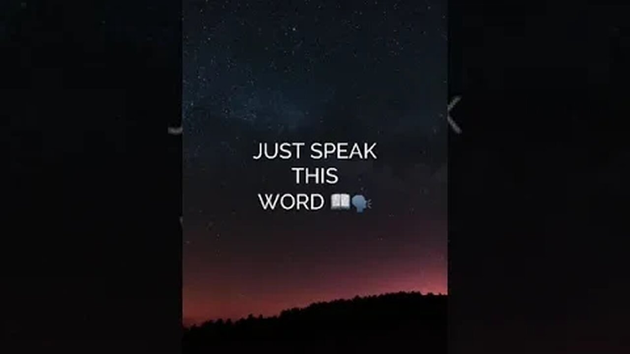 SPEAK THIS WORD