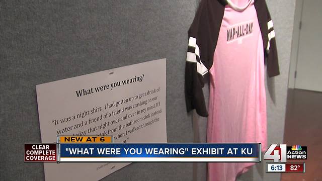 "What were you wearing" exhibit at KU