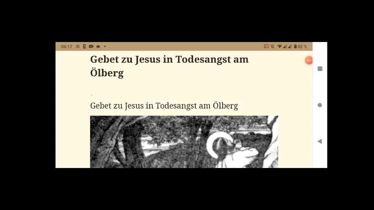 Gebet zu Jesus in Todesangst am Ölberg, "Das Innenleben Jesu"