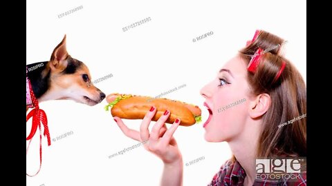 Hot girl with dog