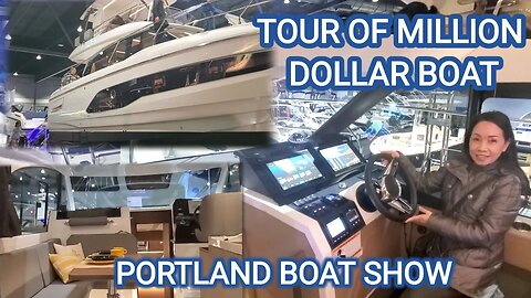 PORTLAND OREGON BOAT SHOW💰 TOUR OF A MILLION DOLLAR BOAT!
