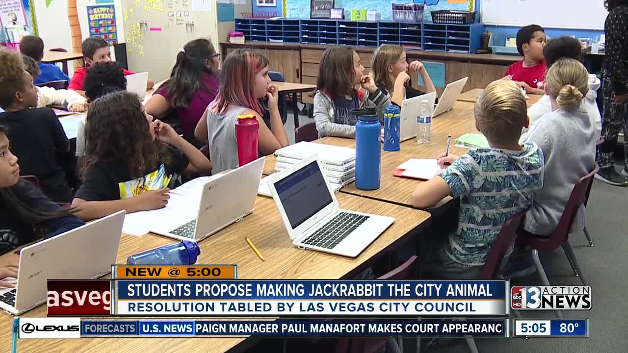 Elementary students propose city animal