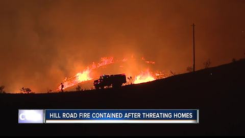 Boise Foothill fire contained, homes safe