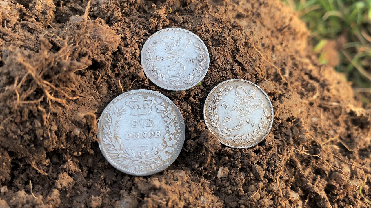 Smiling From Finding Silver Pieces With Minelab Metal Detecting