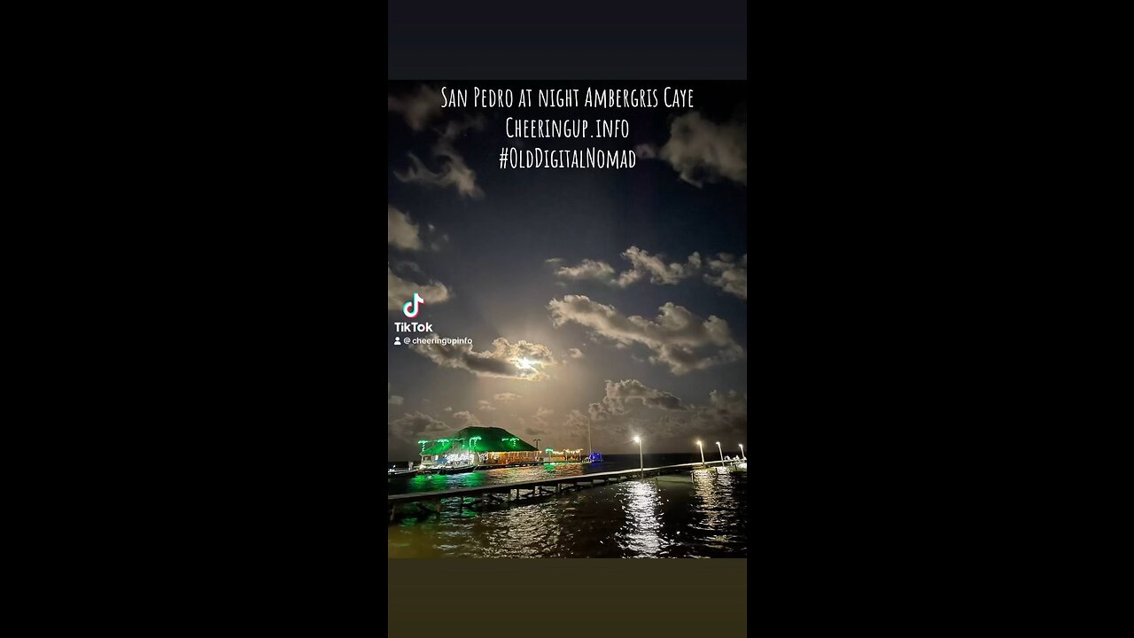 San Pedro at night Ambergris Caye Cheeringup.info