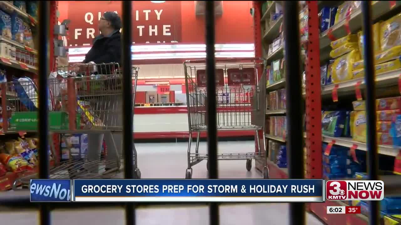 Grocery Stores Prep for Storm & Holiday Rush