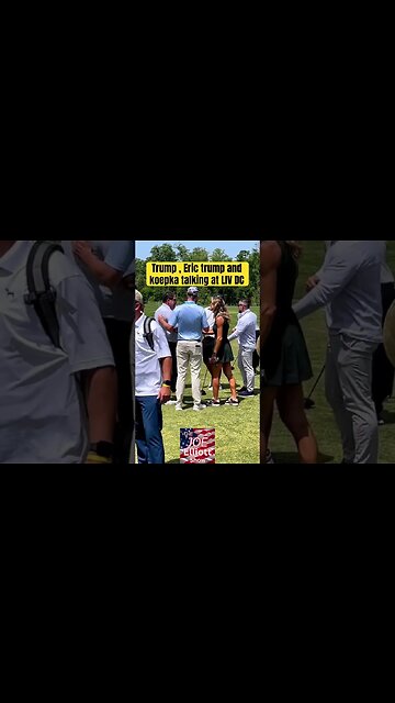 Trump , Eric trump and Brooks Koepka Talking at LIV DC #shorts